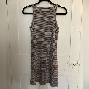 Retro Striped A-Line Dress
